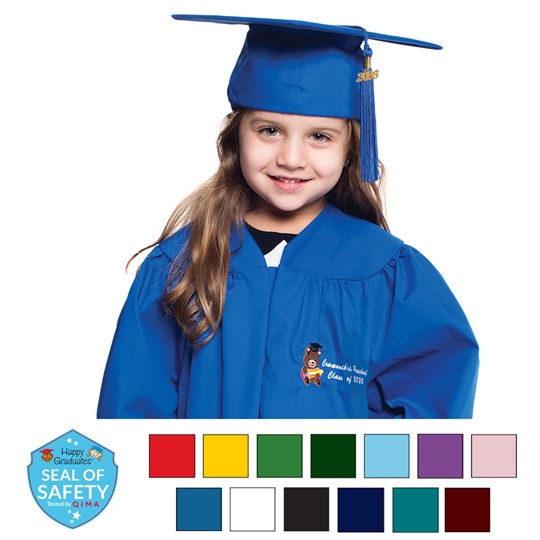 nursery graduation dress Child Matte Navy Blue Graduation Gown - Preschool & Kindergarten Gowns 30 (3'9