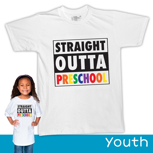 Kids Straight Outta Preschool | Pre-School Graduation Gift Shirt