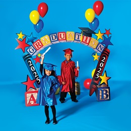 Children Graduation Blocks Background & Prop Kit