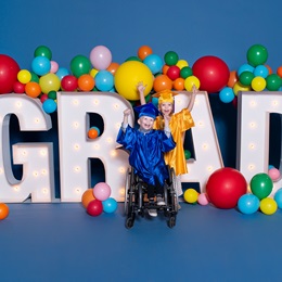Light-up Grad Marquee Letters Kit - Multi-color Balloons