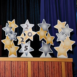 Kid's Gold & Silver Stars Stage Prop Set