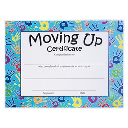 Handprints Certificate - Moving Up
