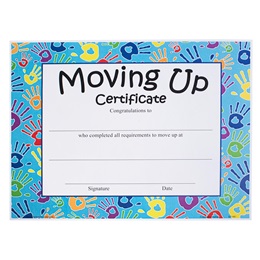 Moving Up Certificate - Handprints