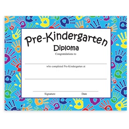Handprints Diploma - Pre-K