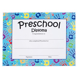 Preschool Diploma - Handprints
