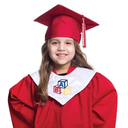 Kid's ABC Blocks Graduation Hood