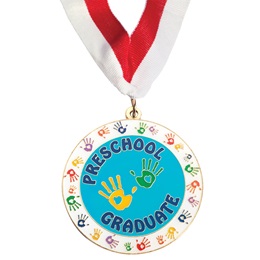 Enamel Medallion - Handprints Preschool Graduate