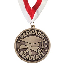 Preschool Graduate Sculpted Brass Medallion