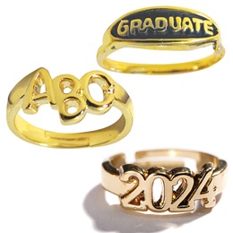 Children's Themed Graduation Rings
