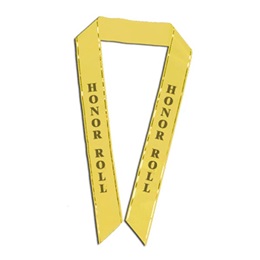 Kid's Gold Honor Roll Graduation Sash