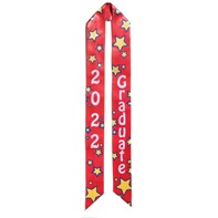 2019 Graduation Sash - Red and Yellow Stars