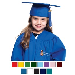 Child-size Embroidered Matte-finish Gown Set