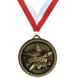 Sculpted Brass Medallion - Graduate