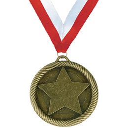 Sculpted Brass Medallion - Star