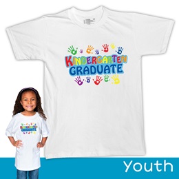 Handprints Kindergarten Graduate T-Shirt - Youth