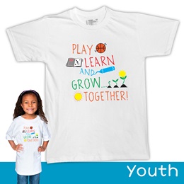 Play, Learn, Grow Together T-Shirt - Youth