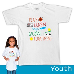 Play, Learn, Grow Together T-Shirt - Youth