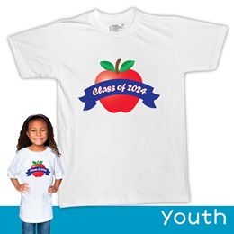 Class of 2024 Apple T-Shirt  - Youth
